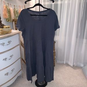 Time and Tru 3-tier Blue Dress